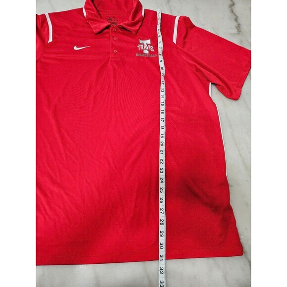 Nike Dri-FIT Travis Basketball Polo Shirt - Size XL - Red - Picture 4 of 9
